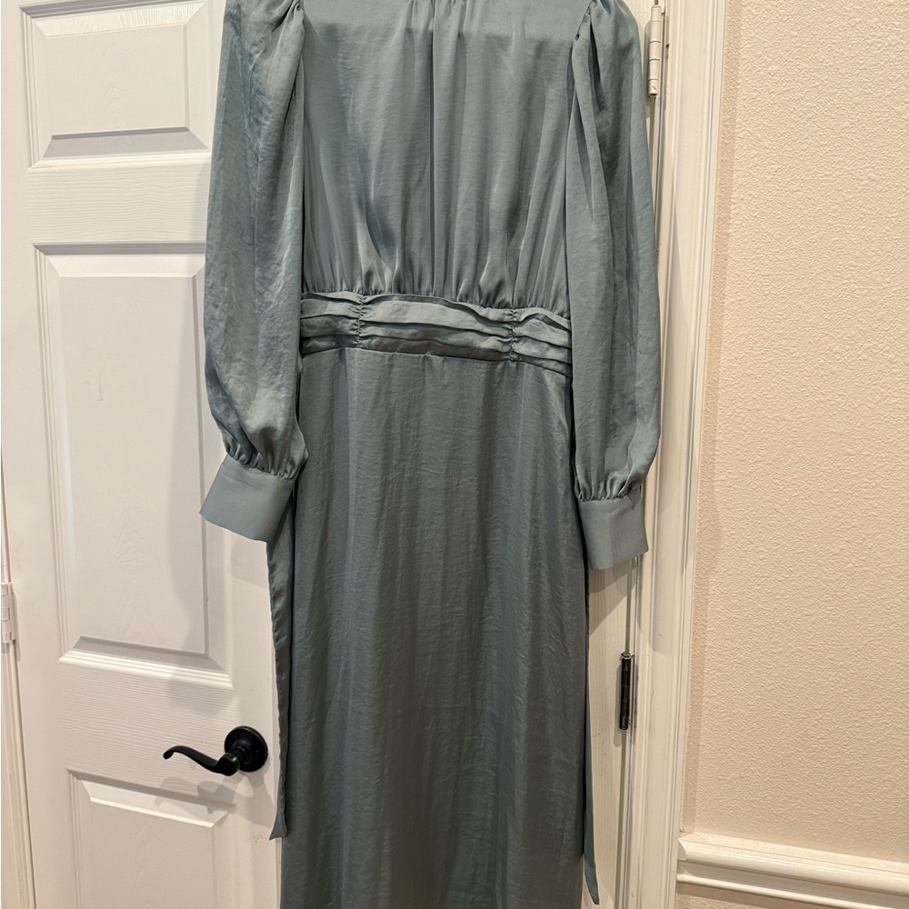 H&M Elegant Blue Long Sleeve Dress